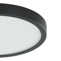 Eglo FUEVA 5 opbouwarmatuur staal zwart / Kunststof wit H: 28 mm | Ø 285 mm