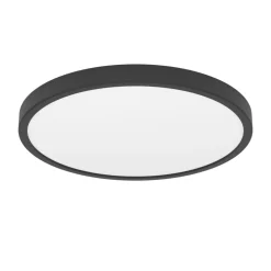 Eglo FUEVA 6 Plafondarmaturen Kunststof zwart / Kunststof wit H: 25 mm | Ø 211 mm