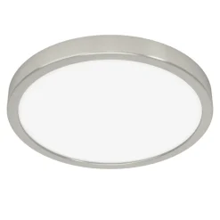 Eglo FUEVA 6 Plafondarmaturen staal nikkel-mat / Kunststof wit H: 25 mm | Ø 278 mm