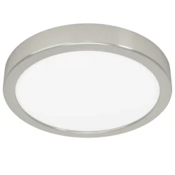 Eglo FUEVA 6 Plafondarmaturen staal nikkel-mat / Kunststof wit H: 25 mm | Ø 211 mm