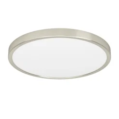 Eglo FUEVA 6 Plafondarmaturen staal nikkel-mat / Kunststof wit H: 25 mm | Ø 389 mm