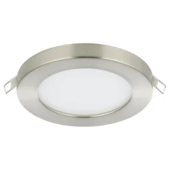 Eglo FUEVA FLEX inbouwarmatuur aluminium nikkel-mat / Kunststof wit H: 2 mm | Ø 117 mm