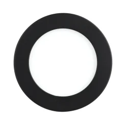 Eglo FUEVA FLEX inbouwarmatuur aluminium zwart / Kunststof wit H: 2 mm | Ø 117 mm