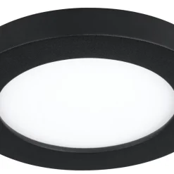 Eglo FUEVA FLEX inbouwarmatuur aluminium zwart / Kunststof wit H: 2 mm | Ø 117 mm