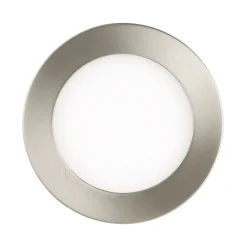 Eglo FUEVA FLEX inbouwarmatuur aluminium nikkel-mat / Kunststof wit H: 2 mm | Ø 117 mm