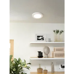 Eglo FUEVA FLEX inbouwarmatuur aluminium wit / Kunststof wit H: 2 mm | Ø 117 mm