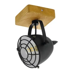Eglo GATEBECK spot Hout natuur / staal zwart H: 205 mm