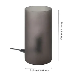 Eglo GEO Tafellampen / glas, kunststof grijs H: 200 mm | Ø 100 mm