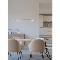 Eglo GRISOLIA hanglamp staal, kunststof bruin / Kunststof wit H: 1200 mm