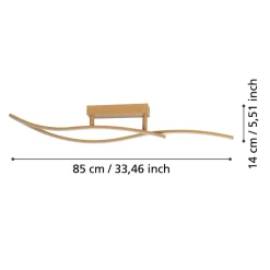 Eglo GRISOLIA Plafondarmaturen staal, kunststof bruin / Kunststof wit H: 150 mm