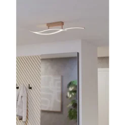 Eglo GRISOLIA Plafondarmaturen staal, kunststof bruin / Kunststof wit H: 150 mm