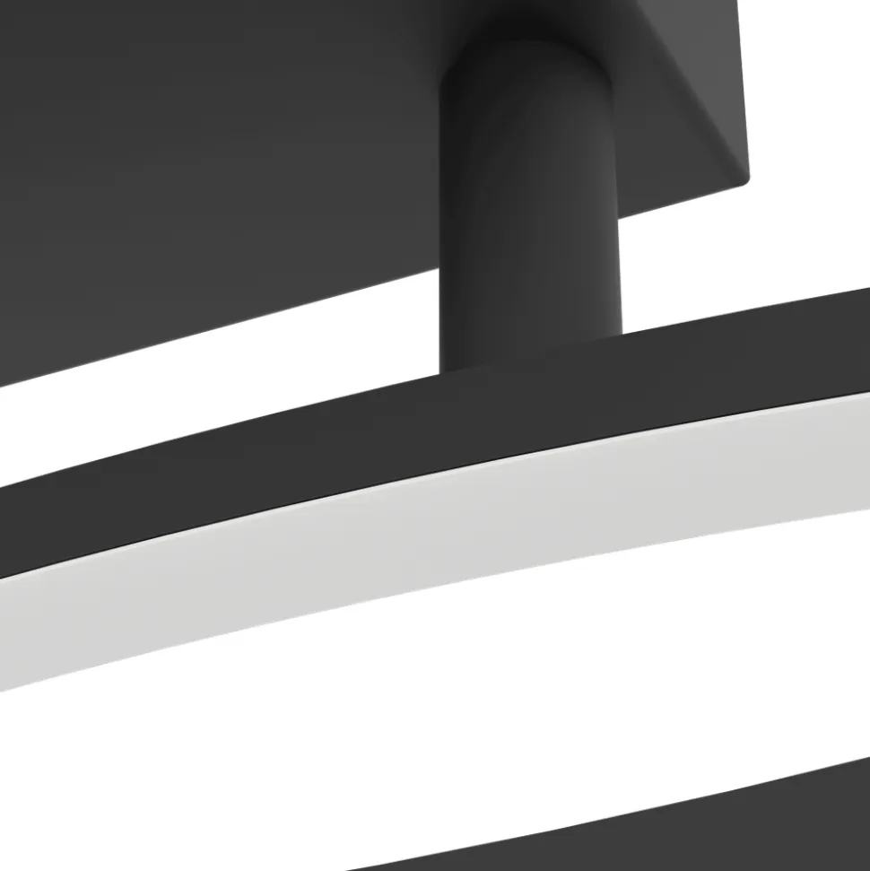 Eglo GRISOLIA Plafondarmaturen staal, kunststof zwart / Kunststof wit H: 150 mm