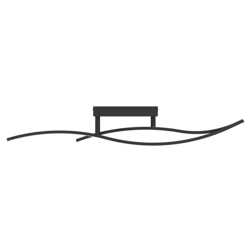 Eglo GRISOLIA Plafondarmaturen staal, kunststof zwart / Kunststof wit H: 150 mm