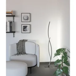 Eglo GRISOLIA Staande lampen staal zwart / Kunststof wit H: 1290 mm