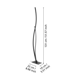 Eglo GRISOLIA Staande lampen staal zwart / Kunststof wit H: 1290 mm