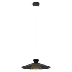 Eglo GRIZEDALE hanglamp staal zwart, geelkoper H: 1100 mm | Ø 500 mm