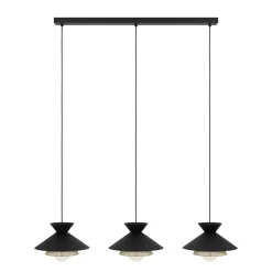 Eglo GRIZEDALE hanglamp staal zwart, geelkoper H: 1100 mm