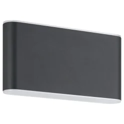 Eglo GRUTTI Wandlamp aluminium antraciet / Kunststof transparant H: 90 mm