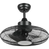 Eglo IGELDO Ventilator met licht ijzer zwart-mat / acryl melkkleurig H: 460 mm | Ø 530 mm