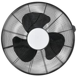 Eglo IGELDO Ventilator met licht ijzer zwart-mat / acryl melkkleurig H: 460 mm | Ø 530 mm