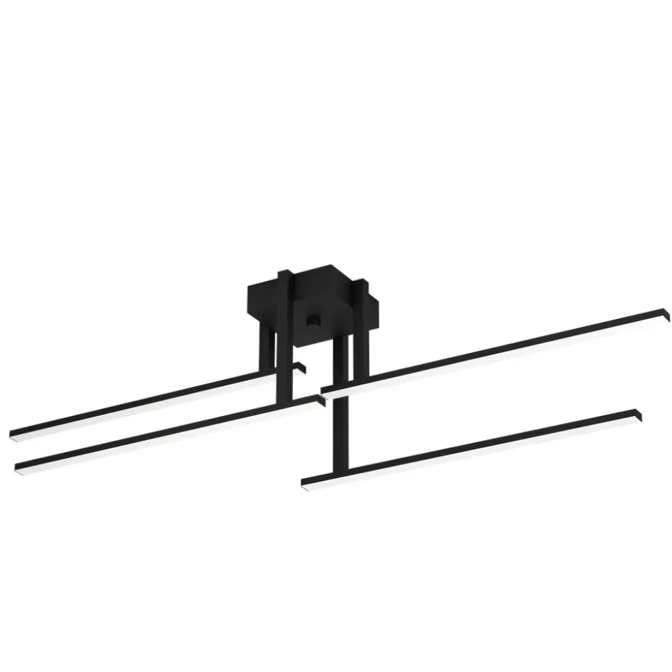 Eglo IPOLITTO Plafondarmaturen aluminium, staal zwart / Kunststof wit H: 245 mm