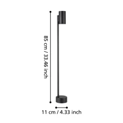 Eglo IZZALINI Staande lampen staal zwart H: 850 mm