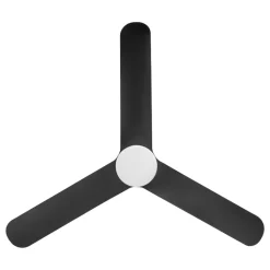 Eglo KAWANA Ventilator met licht ABS zwart-mat / acryl melkkleurig H: 255 mm | Ø 1320 mm