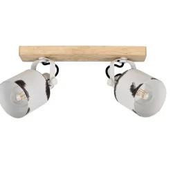 Eglo KILBURN spot Hout bruin / staal wit, bruin H: 170 mm