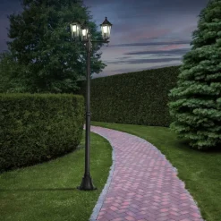 Eglo LATERNA 4 Staande lampen aluminium zwart / Glas helder H: 1920 mm | Ø 550 mm