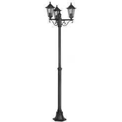 Eglo LATERNA 4 Staande lampen aluminium zwart / Glas helder H: 1920 mm | Ø 550 mm