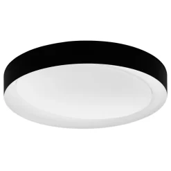 Eglo LAURITO Plafondarmaturen staal wit / Kunststof zwart, wit H: 70 mm | Ø 490 mm