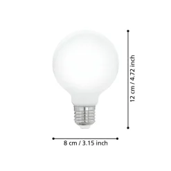 Eglo LEDE27 Lichtbron / Glas opaal Ø 80 mm