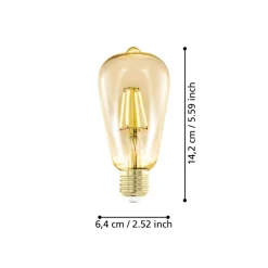 Eglo LEDE27 Lichtbron / Glas amber Ø 64 mm