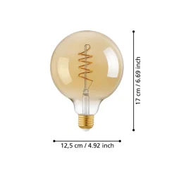 Eglo LEDE27 Lichtbron / Glas amber Ø 125 mm