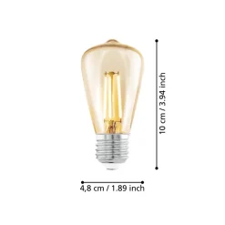 Eglo LEDE27 Lichtbron / Glas amber Ø 48 mm