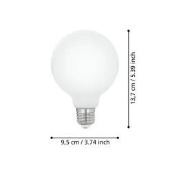 Eglo LEDE27 Lichtbron / Glas opaal Ø 95 mm