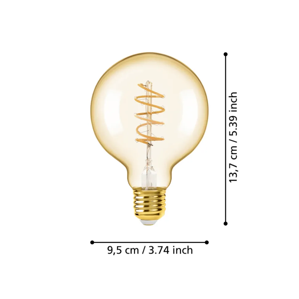 Eglo LEDE27 Lichtbron / Glas amber Ø 95 mm