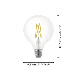 Eglo LEDE27 Lichtbron / Glas helder Ø 95 mm