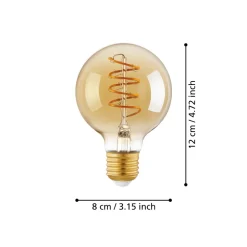 Eglo LEDE27 Lichtbron / Glas amber Ø 80 mm