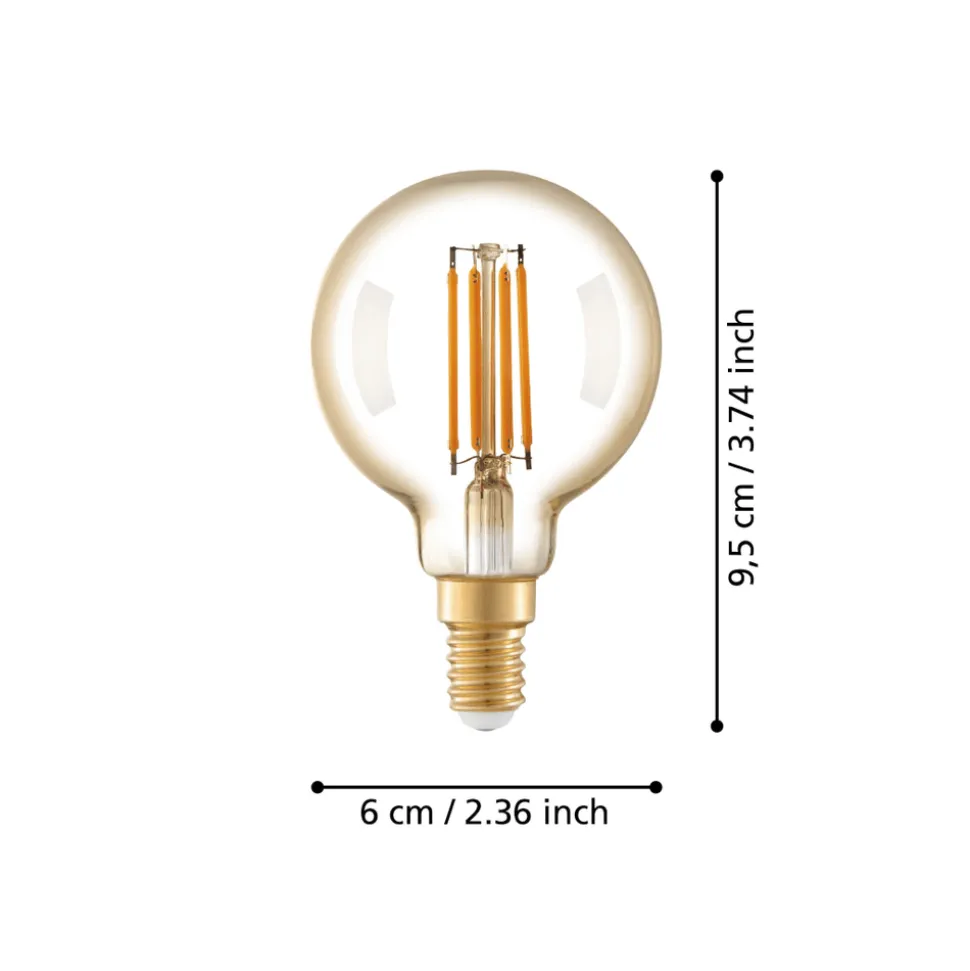 Eglo LEDE14 Lichtbron / Glas amber Ø 60 mm
