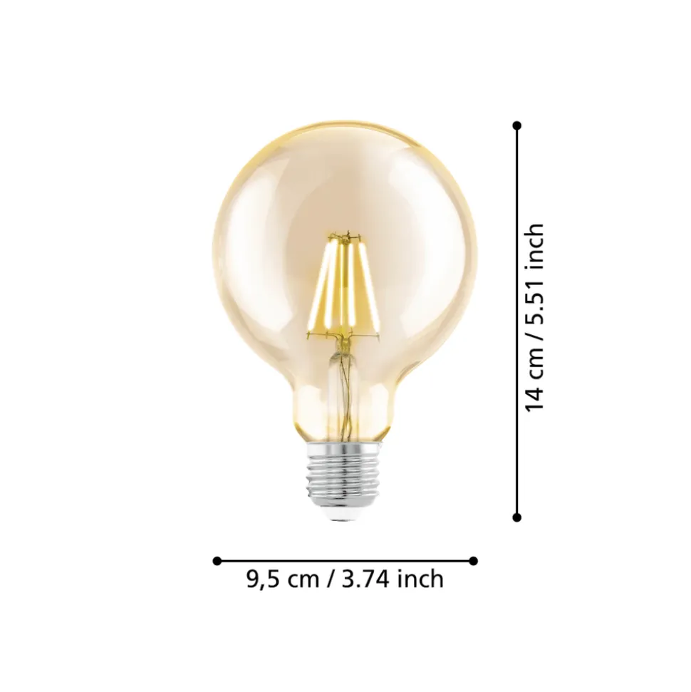 Eglo LEDE27 Lichtbron / Glas amber Ø 95 mm