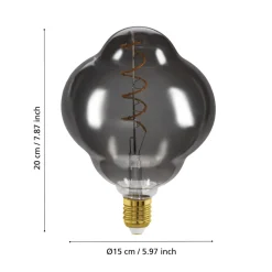 Eglo LEDE27 Lichtbron / Glas zwart-transparant Ø 150 mm
