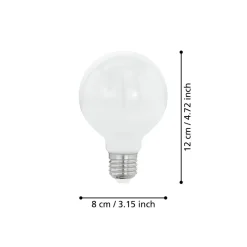 Eglo LEDE27 Lichtbron / Glas opaal Ø 80 mm