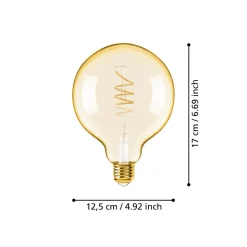 Eglo LEDE27 Lichtbron / Glas amber Ø 125 mm