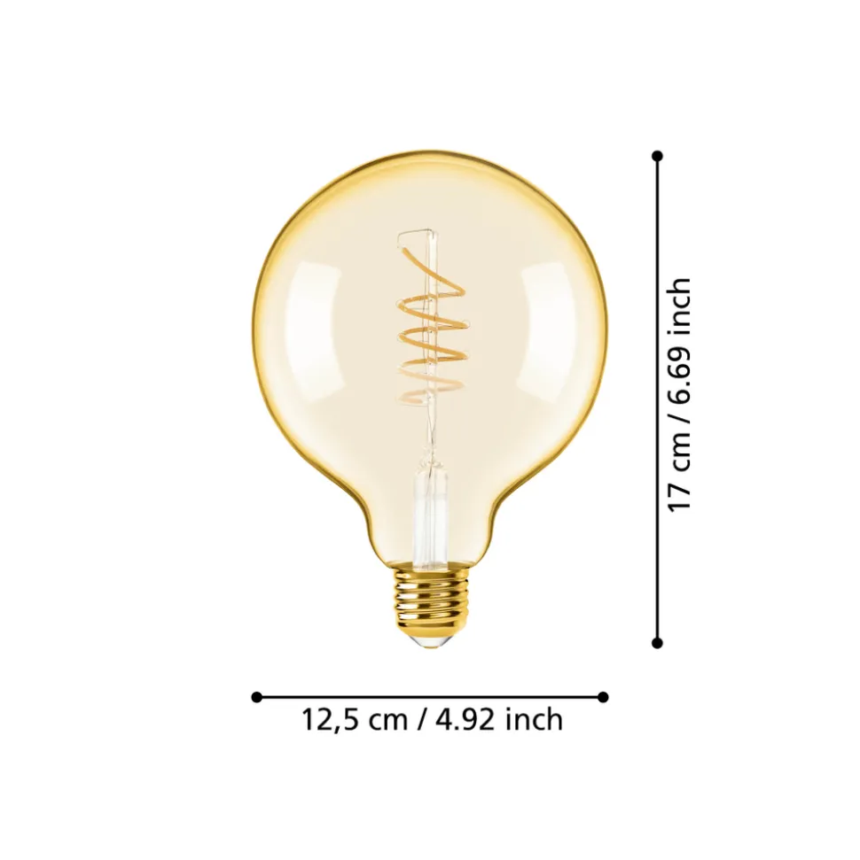 Eglo LEDE27 Lichtbron / Glas amber Ø 125 mm