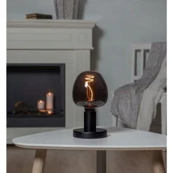 Eglo LEDE27 Lichtbron / Glas zwart Ø 125 mm