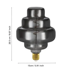 Eglo LEDE27 Lichtbron / Glas zwart-transparant Ø 150 mm