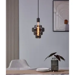 Eglo LEDE27 Lichtbron / Glas zwart-transparant Ø 150 mm