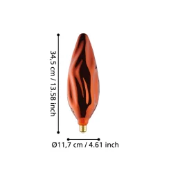 Eglo LEDE27 Lichtbron / Glas koperkleuren Ø 117 mm