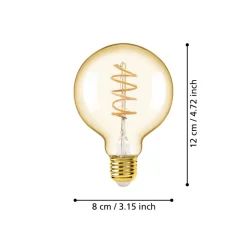 Eglo LEDE27 Lichtbron / Glas amber Ø 80 mm